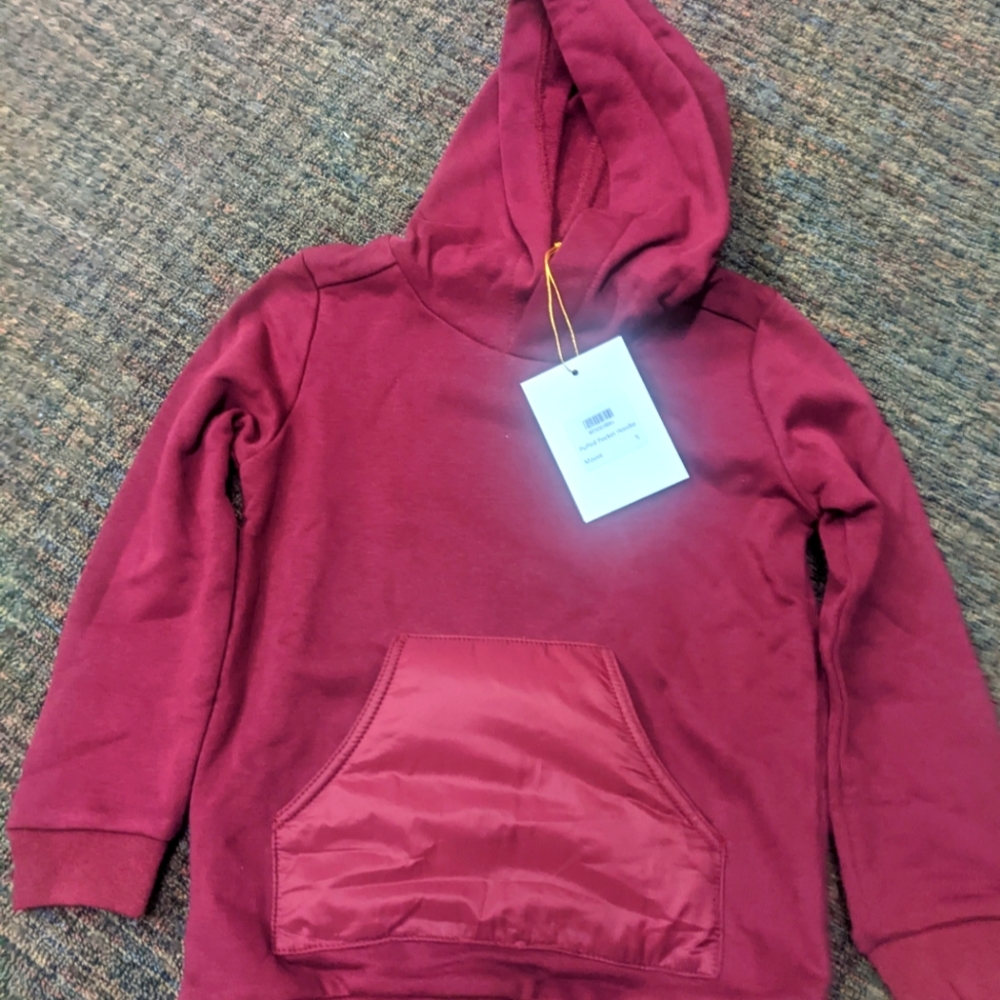 Maroon kids cotton hoodie sz 4